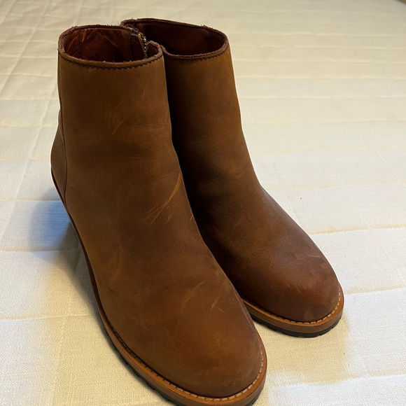 Portland Leather Shoes - Portland Leather Brown Ankle Boots with Sleek Design